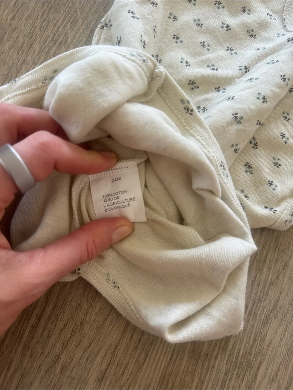Poudre Organic blueberry onesie